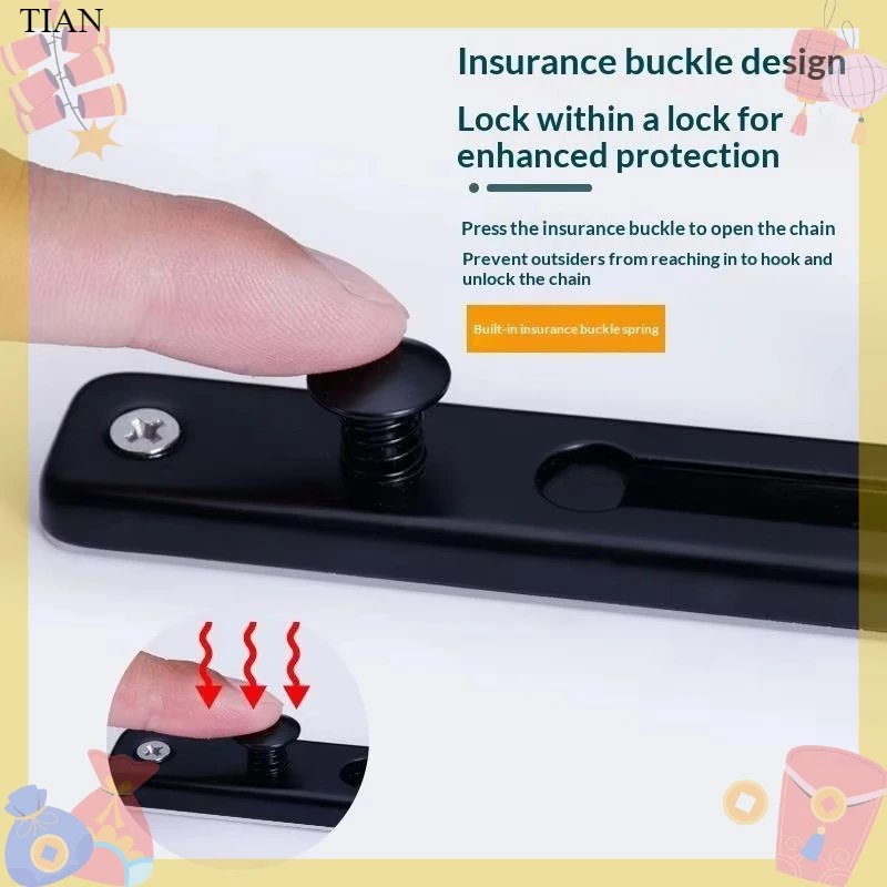 Security Chain Door - Rantai Pintu dengan Kunci, Kunci Pintu,