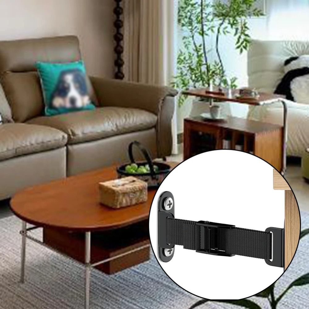 Earthquake Anchor Strap - Pemasangan Mudah, Penyangga Furnitur Tahan Gempa,