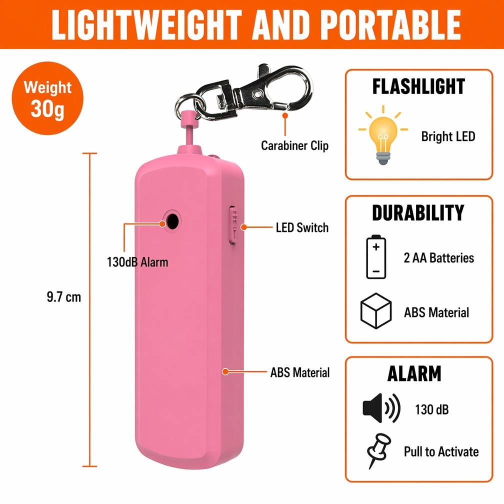 Alarm Anti Serigala Portabel 1 - Personal Alarm Keychain ulasan dan harga