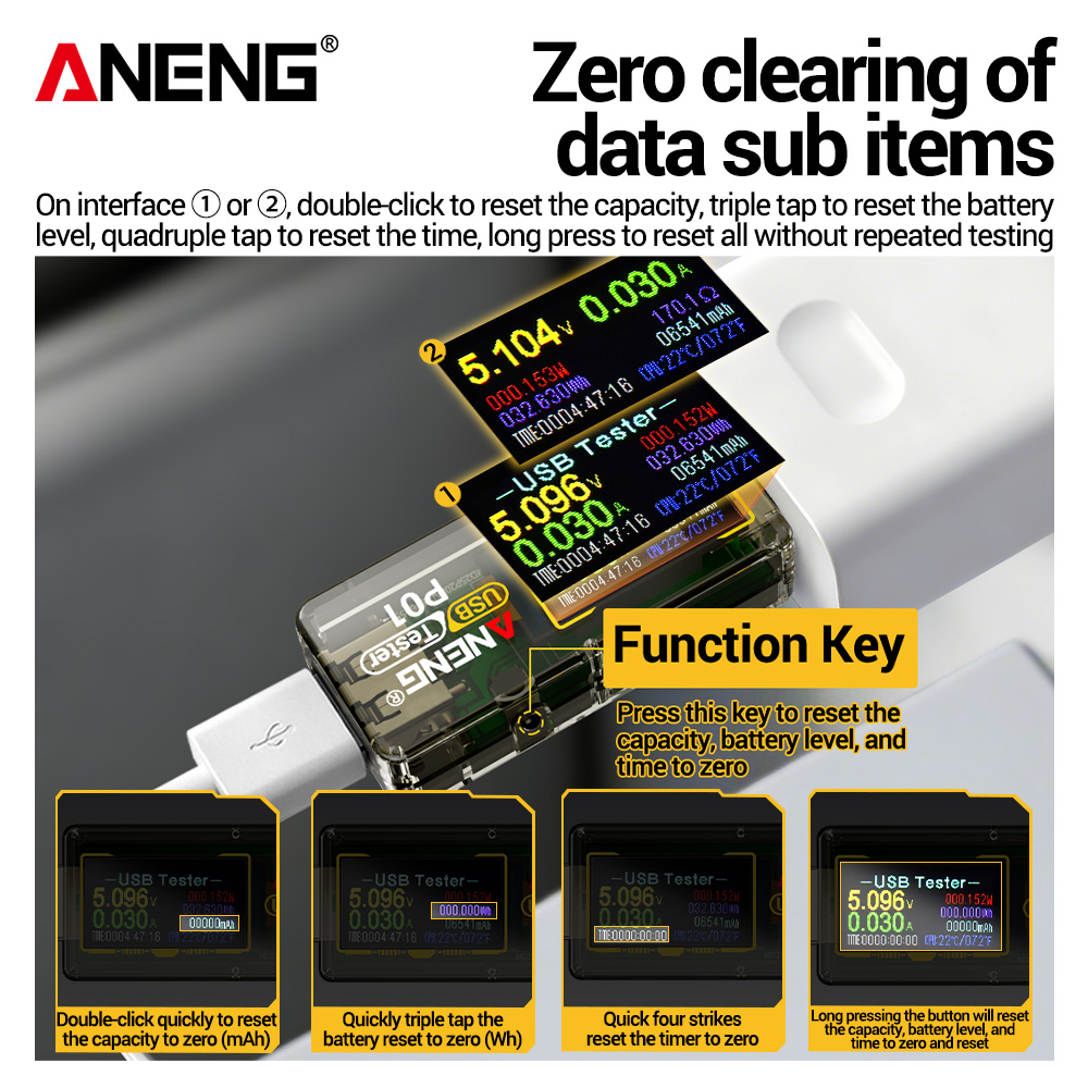 ANENG P01 USB Tester Voltmeter - Co Detector Plug ulasan dan harga